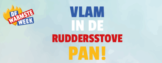 Vlam in de Ruddersstove pan – actie warmste week